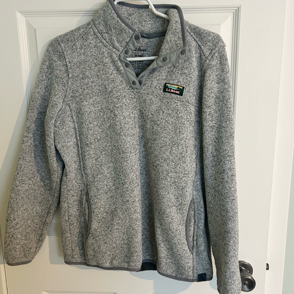 L.L.Bean Gray Fleece Pullover
